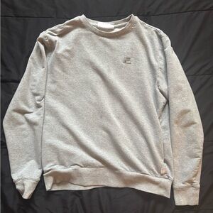 grey fila sweatshirt with pockets ⚠️ minor stains (see photos)